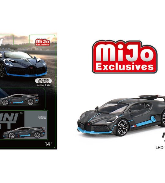 MODELO ESCALA Mini GT 1:64 Bugatti Divo Presentation – Mijo Exclusive