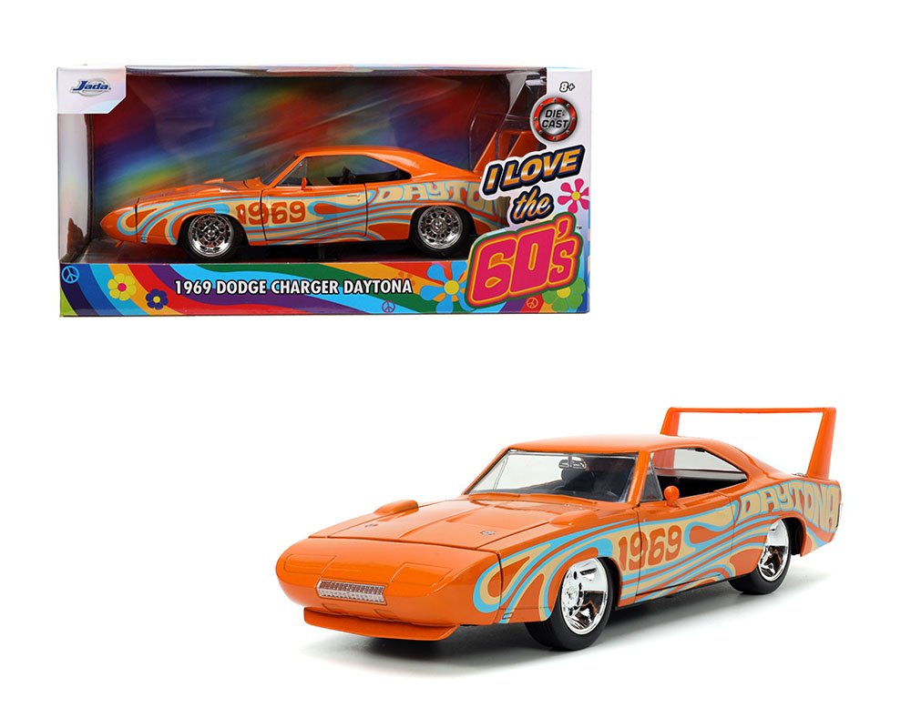 MODELO ESCALA Jada 1:24 I Love the 1960's – 1969 Dodge Charger Daytona  (Orange)