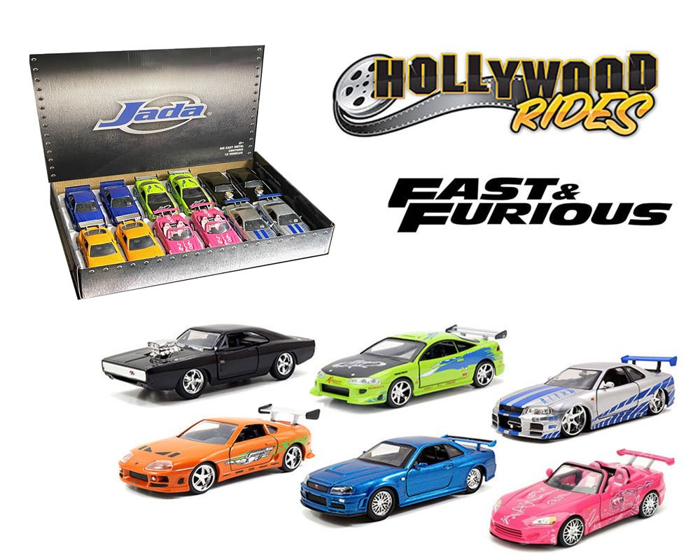 Jada 1:32 Fast & Furious Original Movie Assortment – Hollywood Rides – MiJo Exclusives ACCIÓN DE RETROCESO MOTORIZADA