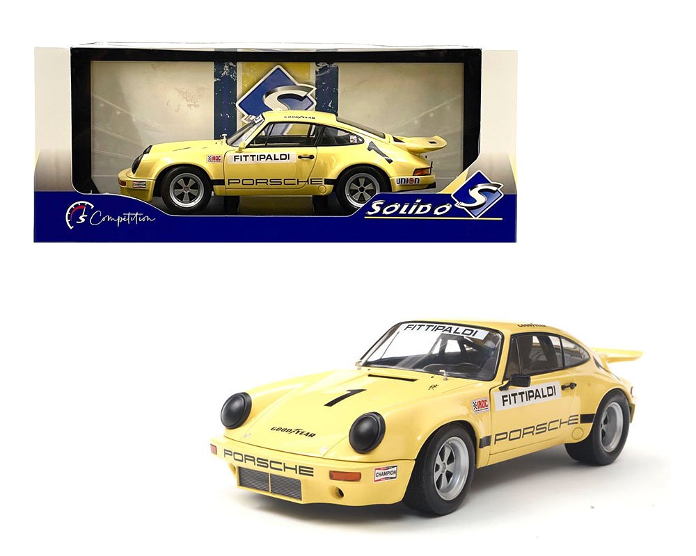 Solido 1:18 1974 Porsche 911 IROC #1 Fittipaldi – Yellow
