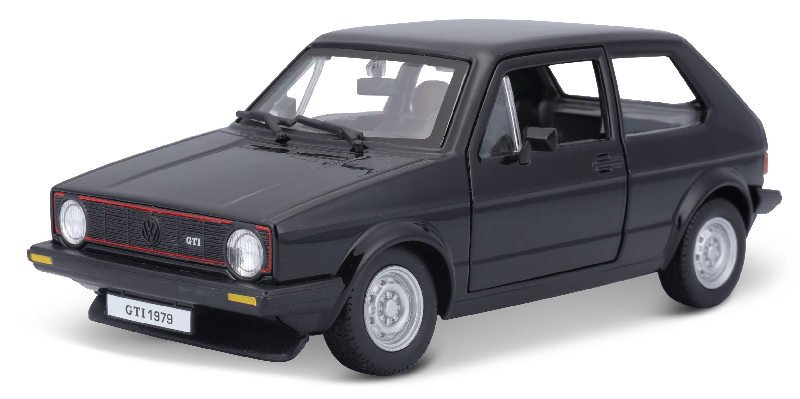 MODELO ESCALA 1/24 BBURAGO ITALIA - 1979 Volkswagen Golf Mk1 GTI in Black