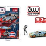 MODELO GULF Auto World x American Diorama 1:64 1965 Ford GT40 Race Worn With Flag Man Figure Limited 4,800 Pieces – Mijo Exclusives