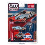 MODELO GULF Auto World x American Diorama 1:64 1965 Ford GT40 Race Worn With Flag Man Figure Limited 4,800 Pieces – Mijo Exclusives