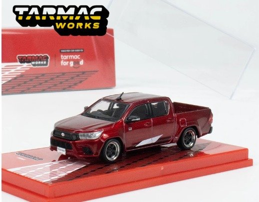 MODELO ESCALA Tarmac Works 1:64 Toyota Hilux – Red- Road64