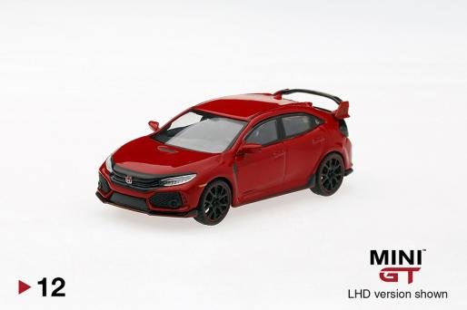 MODELO ESCALA 1/64  Honda Civic Type R (FK8) Rallye Red MINIGT