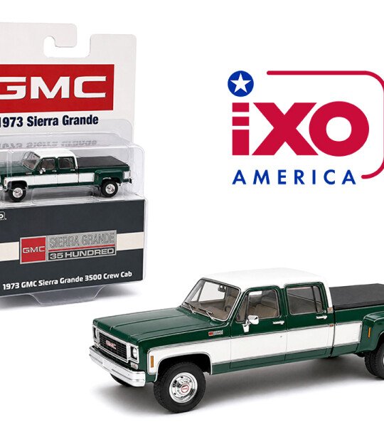 IXO Model 1:64 GMC Sierra Grande 3500 Crew Cab Dually – Green White – Limited Edition PICKUP CHEVROLET