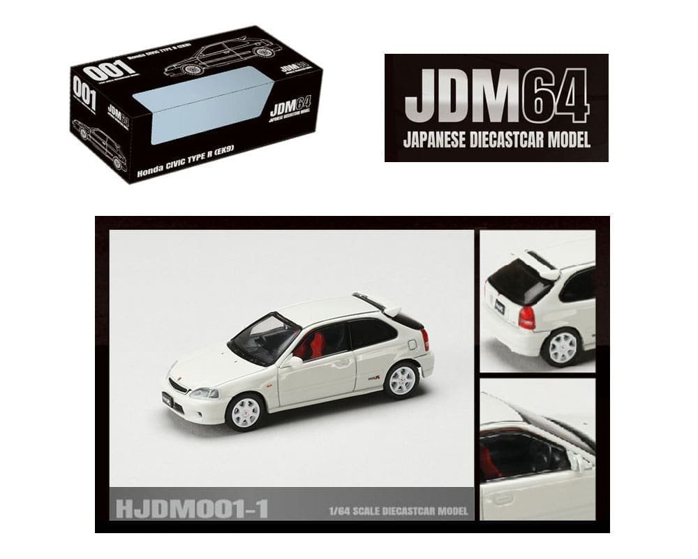 Hobby Japan 1:64 Honda Civic Type R (EK9) – Championship White – JDM64 JAPAN PRECIOS ESPECIALES