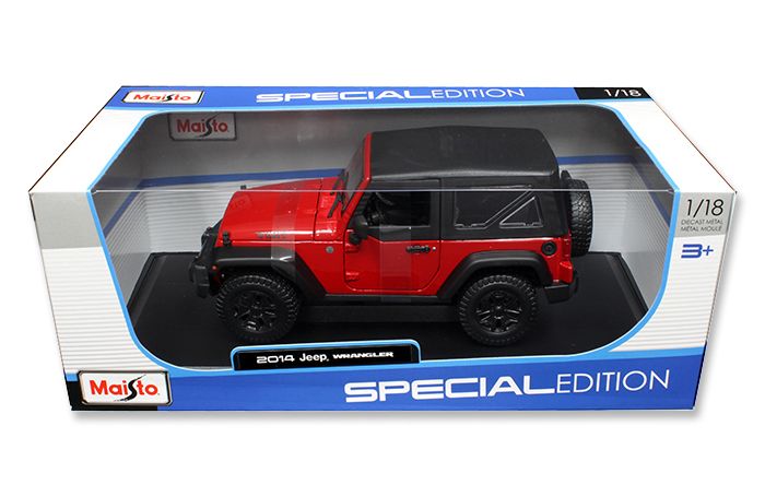 MODELO ESCALA 1/18 Maisto 2014 Jeep Wrangler with Top (Willy’s Edition) – Special Edition