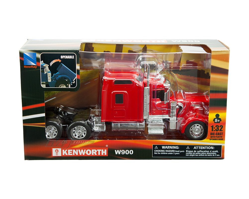 New Ray 1:32 Kenworth W900 Red Tractor Cab Only – LongHauler cabezal rojo