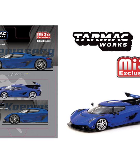 Tarmac Works 1:64 Koenigsegg Jesko Attack – Blue – Global64 – Mijo Exclusives