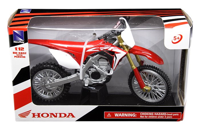 MODELO ESCALA 1/12 New Ray 1:12 2018 Honda CRF450 - MOTO