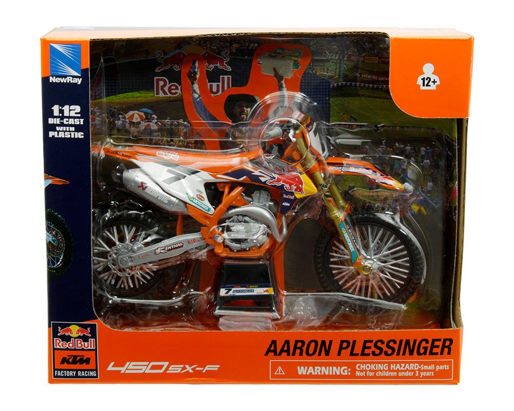 New Ray 1:12 KTM 450 SX-F Red Bull KTM Factory Racing #7 Aaron Plessinger – Motorcycles