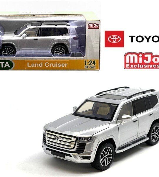 MiJo Exclusives 1:24 Toyota Land Cruiser 2023 – Silver - PLATEADO