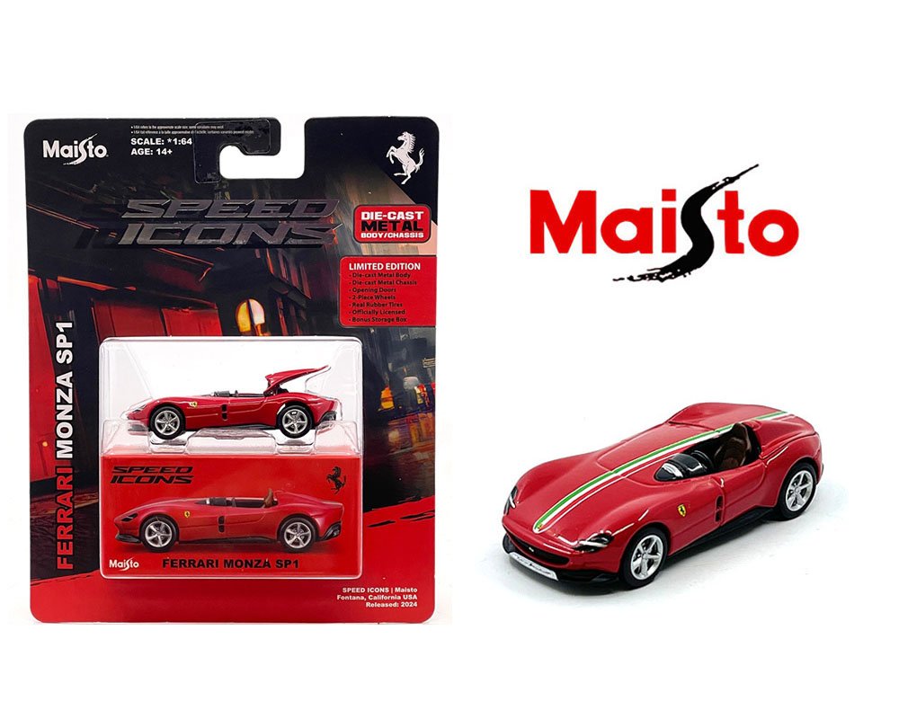 Maisto 1:64 Speed Icons Ferrari Monza SP1 – Red (rojo) precios especiales