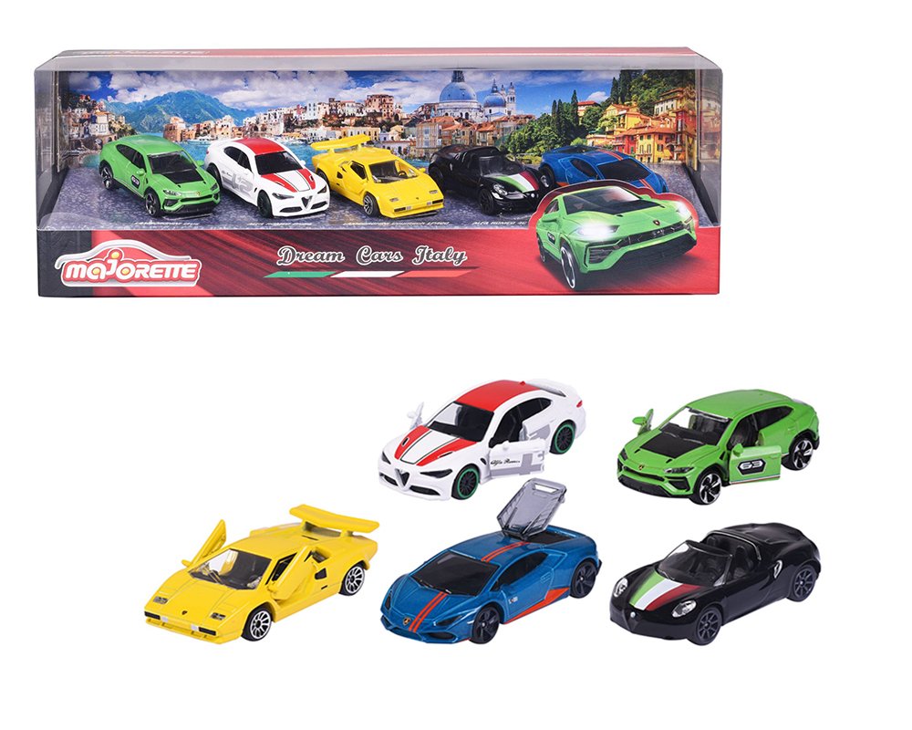 SET DE 5 MODELOS - Majorette 1:64 5-Car Set Gift Pack Dream Car Italy Edition 2023