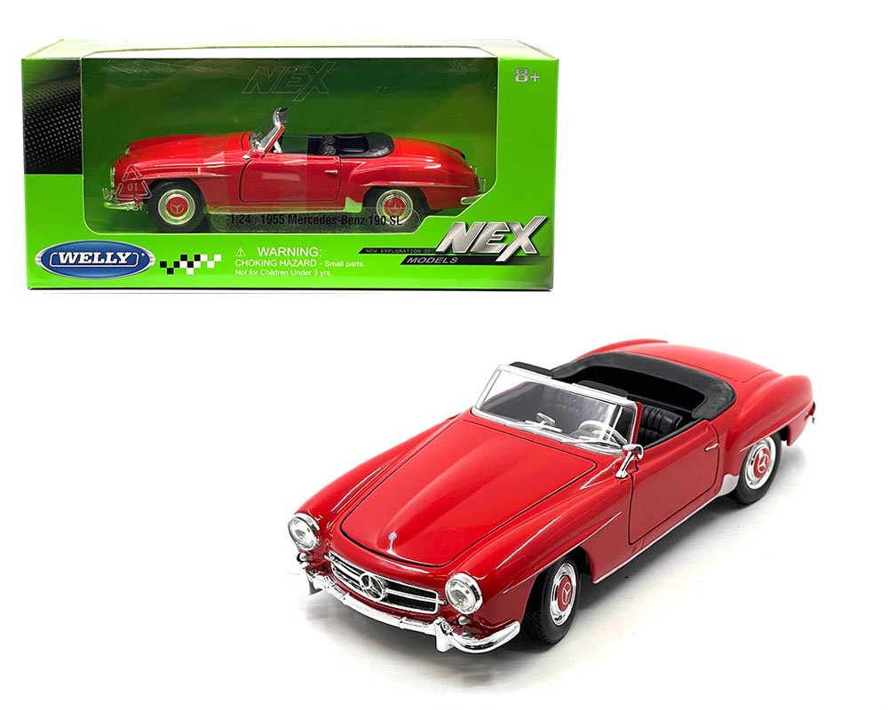 Welly 1:24 1955 Mercedes-Benz 190 SL Convertible – Red