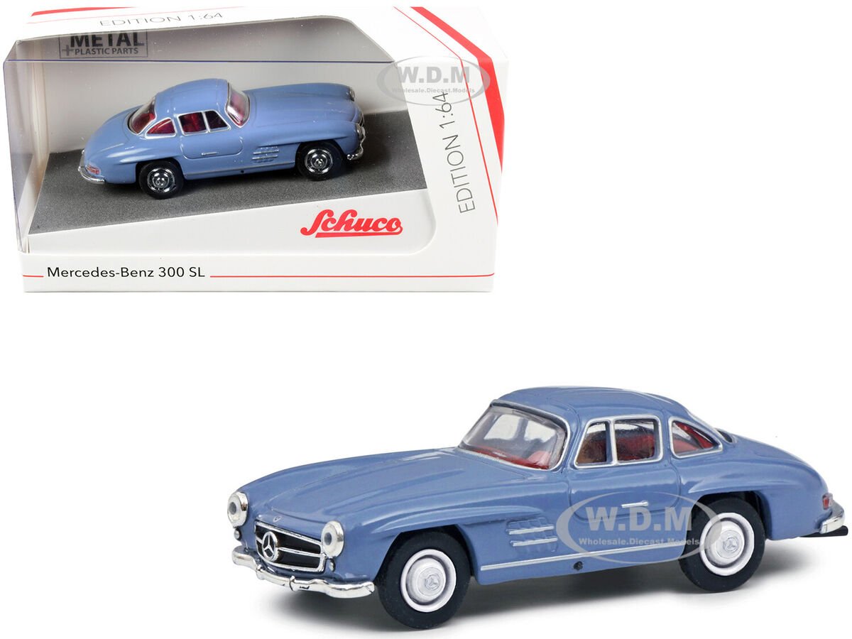 Schuco 1:64 Mercedes-Benz 300 SL Blue - ALAS DE GAVIOTA - MODELO CLASICO