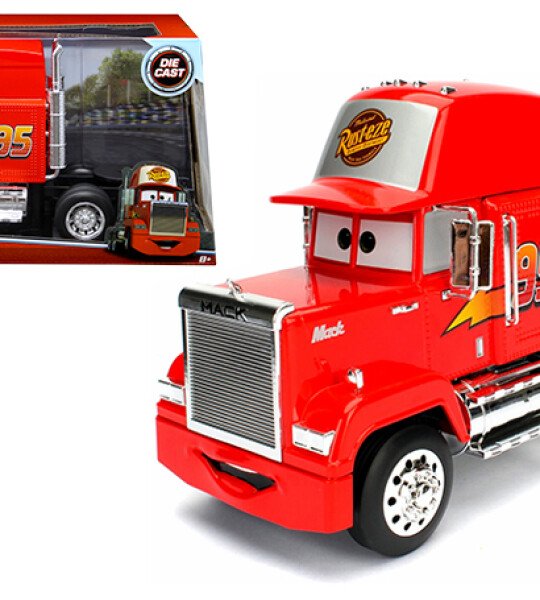 Mack Truck, Disney Pixar Cars - Jada Toys MCQUEEN- 1/24 Scale Diecast Model Toy Car