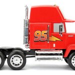 Mack Truck, Disney Pixar Cars - Jada Toys MCQUEEN- 1/24 Scale Diecast Model Toy Car