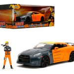 Jada 1:24 Naruto Shippuden Naruto & 2009 Nissan GT-R (R35) (Orange/Grey)