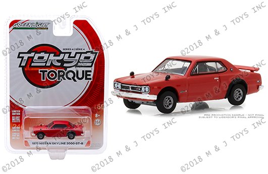 MODELO ESCALA 1:64 Tokyo Torque Series 4 – 1972 Nissan Skyline 2000 GT-R (Red)