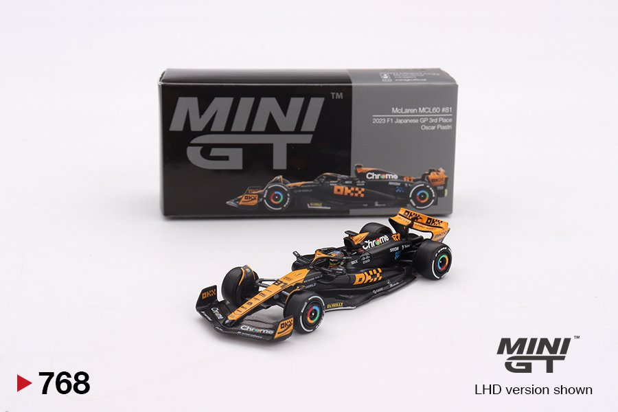 Mini GT 1:64 McLaren MCL60 #81 Oscar Piastri 2023 F1 Japan GP 3rd Place – MiJo Exclusives FORMULA 1