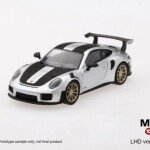 MODELO ESCALA 1/64  Porsche 911 GT2 RS Weissach Package GT Silver Metallic MINIGT