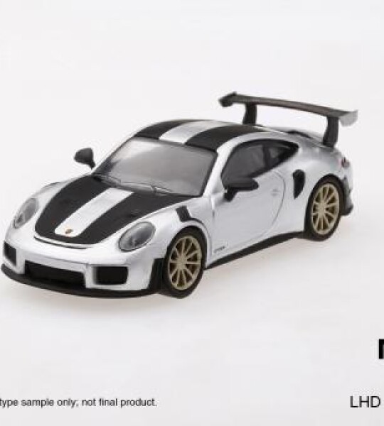 MODELO ESCALA 1/64  Porsche 911 GT2 RS Weissach Package GT Silver Metallic MINIGT