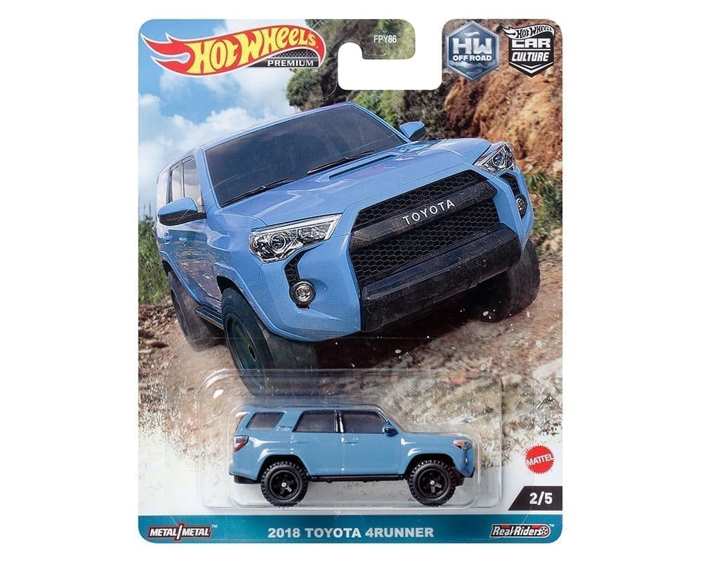 Hot Wheels 1:64 2018 Toyota 4Runner – Blue – Car Culture Off Road –AZUL 4X4