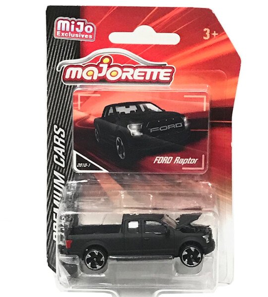 MODELO ESCALA Majorette 1:64 Premium Cars – Ford Raptor F-150 (Matte Black) – MiJo Exclusives