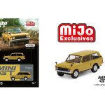 MODELO ESCALA Mini GT 1:64 1971 Range Rover – Bahama Gold – MiJo Exclusives USA