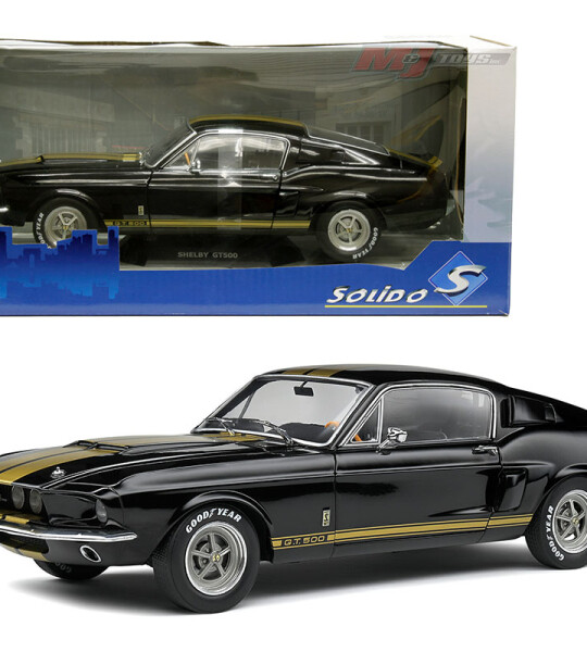 Solido 1:18 1967 Shelby GT500 – Black with Gold Stripes