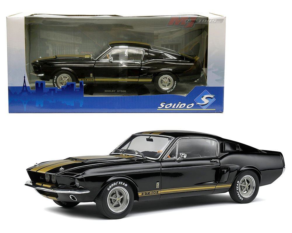 Solido 1:18 1967 Shelby GT500 – Black with Gold Stripes