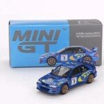 MODELO Mini GT 1:64 Subaru Impreza WRC97 1997 Rally Sanremo Winner #3