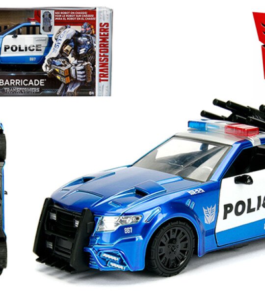 MODELO ESCALA 1/24 Jada Metals – Transformers 5 – Barricade Police Car Blue