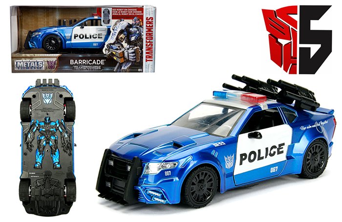 MODELO ESCALA 1/24 Jada Metals – Transformers 5 – Barricade Police Car Blue