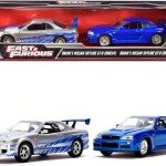 MODELOS ESCALA 1/32 Brian's Nissan Skyline GT-R in Silver and Nissan Skyline GT-R in Blue - Fast and Furious -TWIN PACK RAPIDO Y FURIOSO