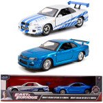 MODELOS ESCALA 1/32 Brian's Nissan Skyline GT-R in Silver and Nissan Skyline GT-R in Blue - Fast and Furious -TWIN PACK RAPIDO Y FURIOSO