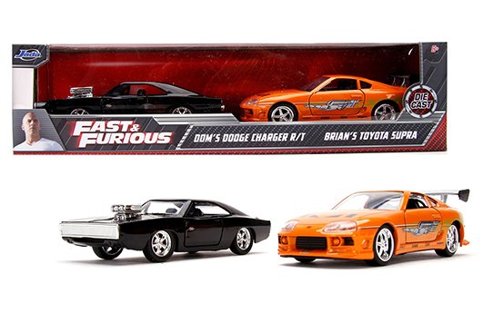 Jada 1:32 Dom’s Dodge Charger & Brian’s Toyota Supra – Twin Pack – Fast & Furious - TWIN PACK RAPIDO Y FURIOSO