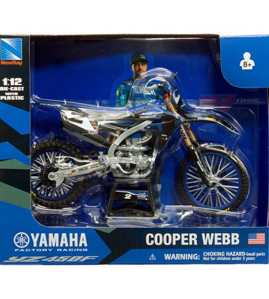 New Ray 1:12 Yamaha Factory Racing YZ450F #2 Cooper Webb – Blue – Motorcycles