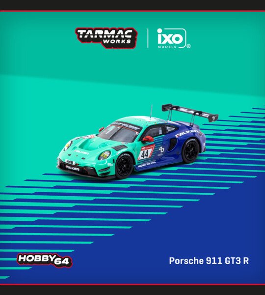 Tarmac Works 1:64 Porsche 911 GT3 R #44 Nurburgring 24h 2023 J. Eriksson / T. Heinemann / N. Menzel / M. Ragginger – IXO Models Collab – Hobby64