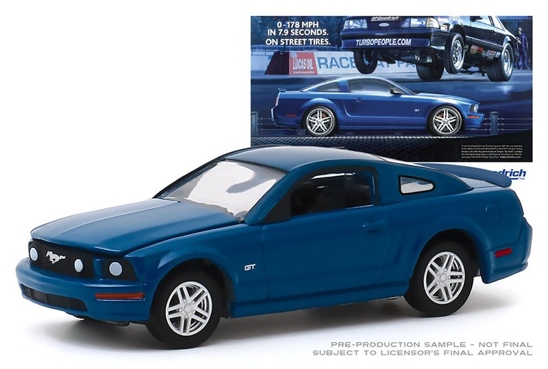 MODELO ESCALA 1/64 2009 Ford Mustang GT - "0-178 MPH In 7.9 Seconds. On Street Tires" BFGoodrich Vintage Ad Cars