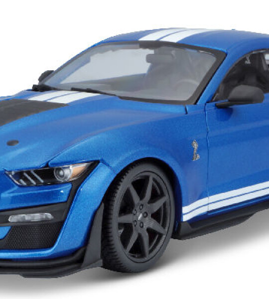MODELO ESCALA 1/18 2020 Mustang Shelby GT 500 in Blue with White Stripes