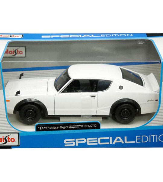 MODELO ESCALA 1:24 1973 Nissan Skyline 2000GT-R (KPGC110)(White) - Special Edition