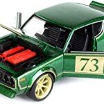 MODELO ESCALA 1:24 Tokyo Mod 1973 Nissan SKyline 2000 GTR (KPGC110) (Green)