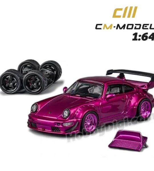 CM Model 1:64 Diecast Model Car - Porsche RWB 964 Widebody Metallic Purple [Indoneisa Exclusive]  - JAPAN