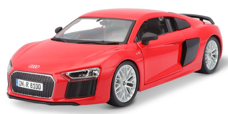 MODELO ESCALA 1/24 BBURAGO ITALIA - Audi R8 V10 Plus in Red - Special Edition