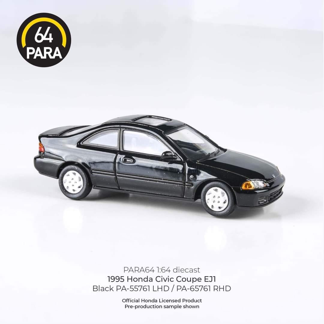 1:64 1995 Honda Civic Coupe – Black – PARA64 /BLACK DIECAST