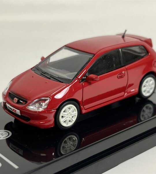 1:64 Honda 2001 Civic Type R EP3 Left Hand Drive- Milano Red - COSMIC GRAY - BLACK AND WHITE