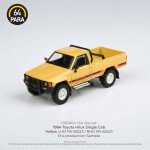 MODELO ESCALA 1/64 1984 TOYOTA HILUX SINGLE CAB YELLOW - PICKUP PARA64